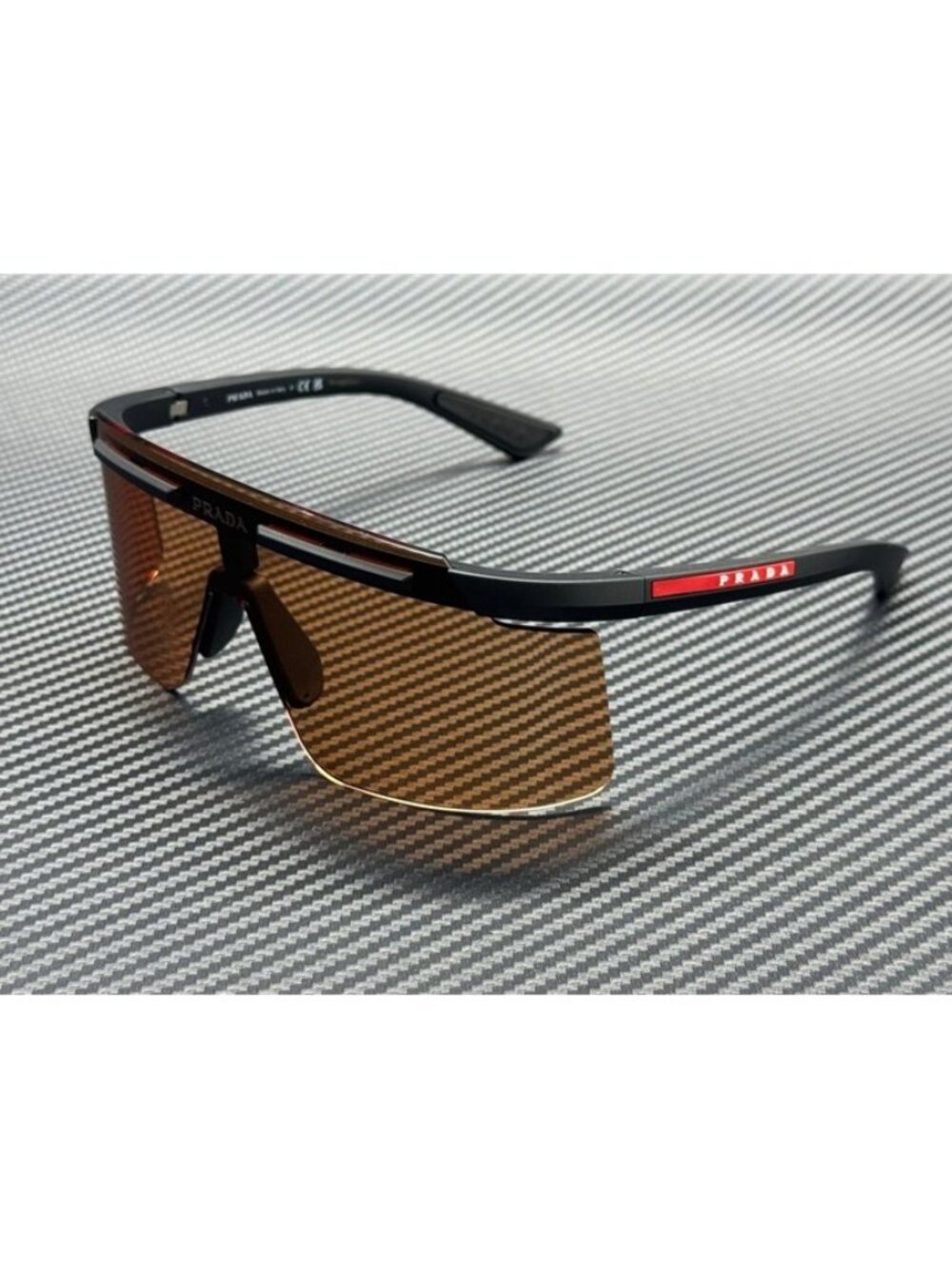 New Prada Linea Rossa Men Matte Black Sunglasses 60-21-130